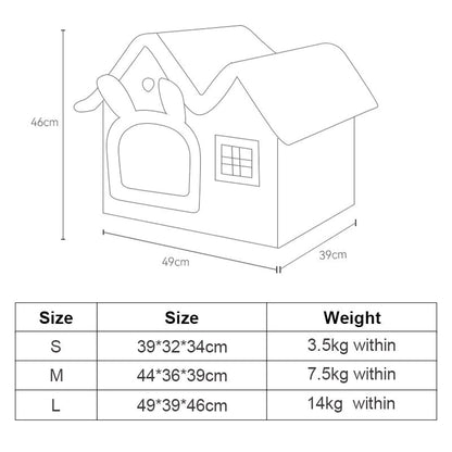 Removable Roof Plush Pet House